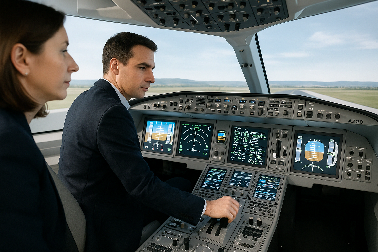Airbus révolutionne la formation grâce aux simulateurs de cockpit A220